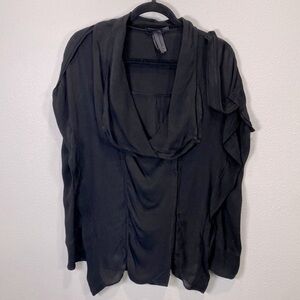 Donna karan black label top‎ ruffled
